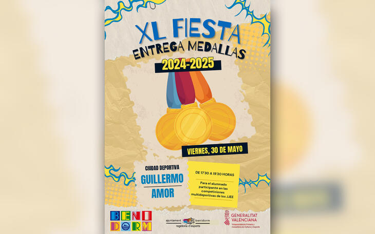 Benidorm celebra este viernes la XL fiesta de entrega de medallas de los Juegos Multideportivos Escolares